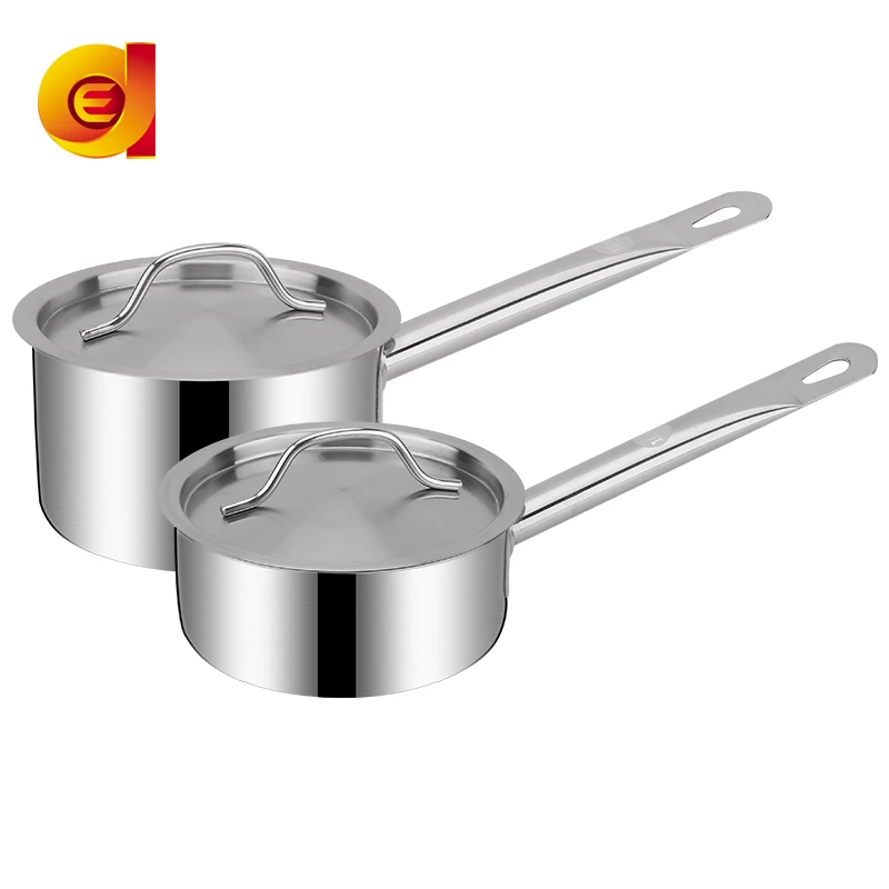 Saucepan cooking pot low price  with stainless steel  lid cooking milk boiling pot