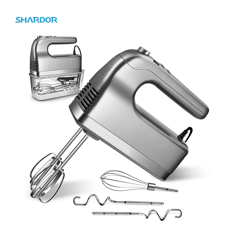 Touch Button 9 Speed Electric Hand Mixer Turbo Boost Dough Hooks Whisk Smoothies Puree Baby Food Blender Mixer
