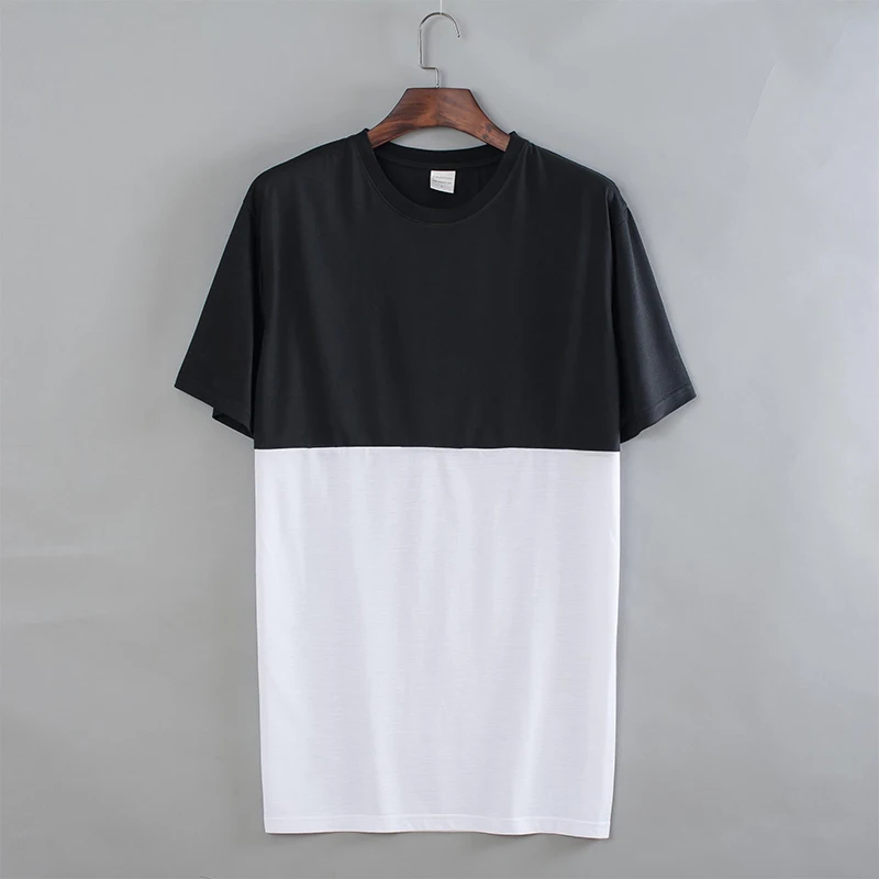 China Manufacturer 100% Cotton Mens T Shirt Short Sleeve Plain Black And White Tshirt For Men