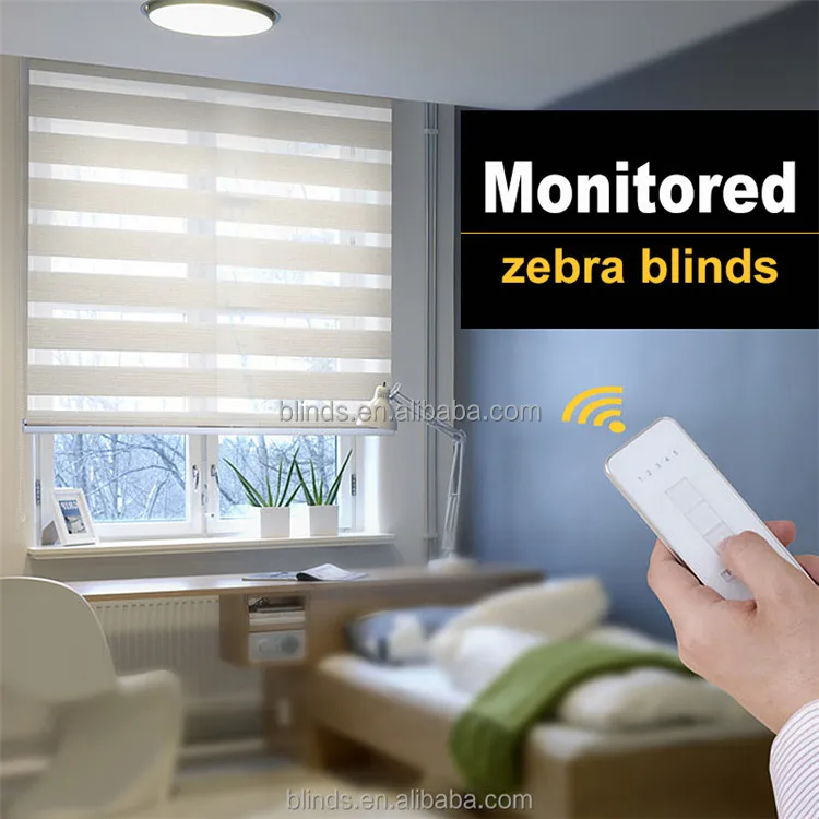 Лучшая цена натуральный стиль пользовательский размер моторизованные окна черные наружные полосатые роликовые жалюзи занавески