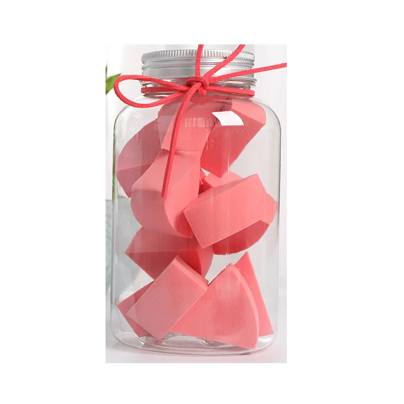 Super Soft Small Fan-Shaped Candy Puff Bottle No Card Powder Makeup Remover Pad 12 Bottled Beauty Egg