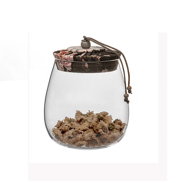 Wholesale cheap hot sale high borosilicate air tight storage glass jar with lid for dry tea leaves