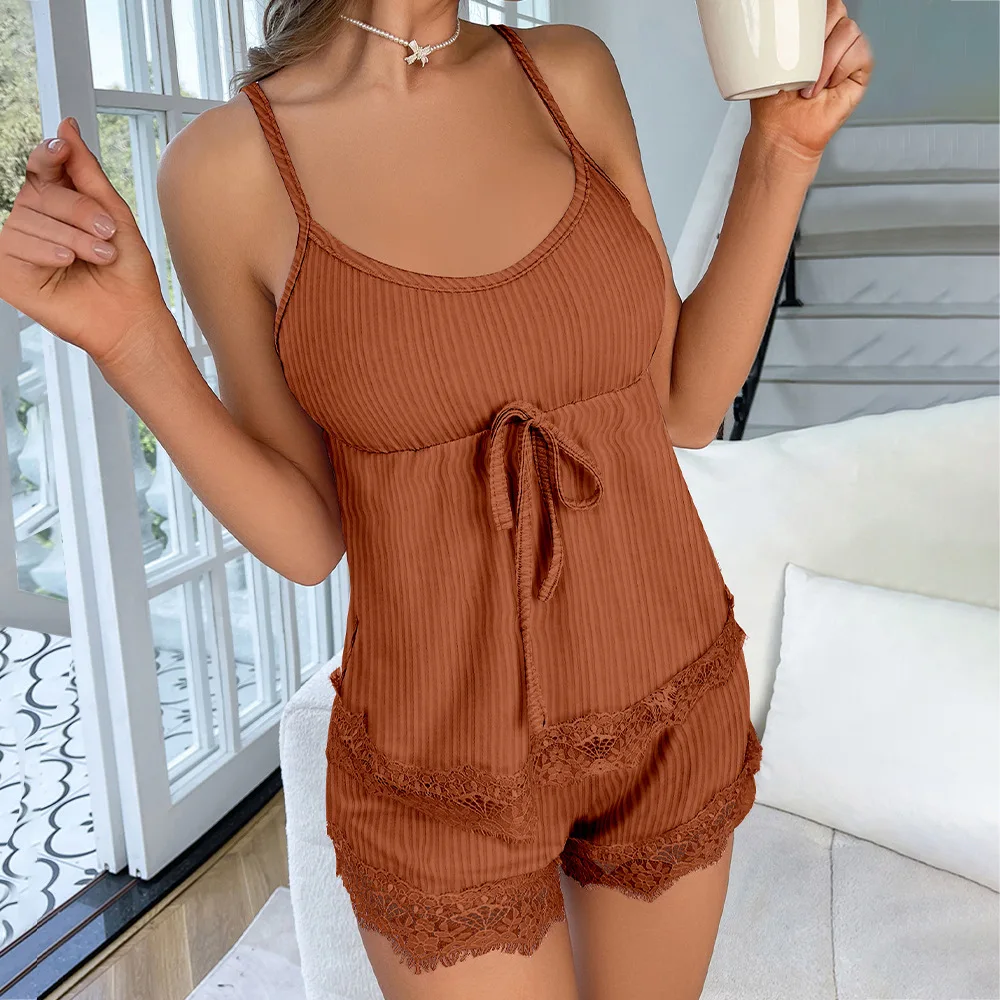Women Summer Intimates Accessories homewear pajamas set homewear women satin