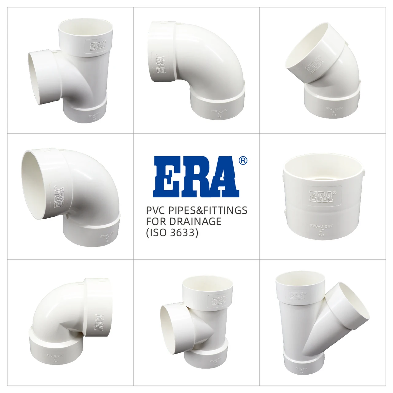 ERA ISO3633 PVC Pipe Fittings DWV Y Type Reducing Tee M/F