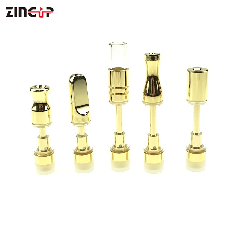 Оптовая продажа, золотой картридж для вейпа, самый популярный металлический мундштук, картридж для вейпа с густым маслом, картридж для вейпа