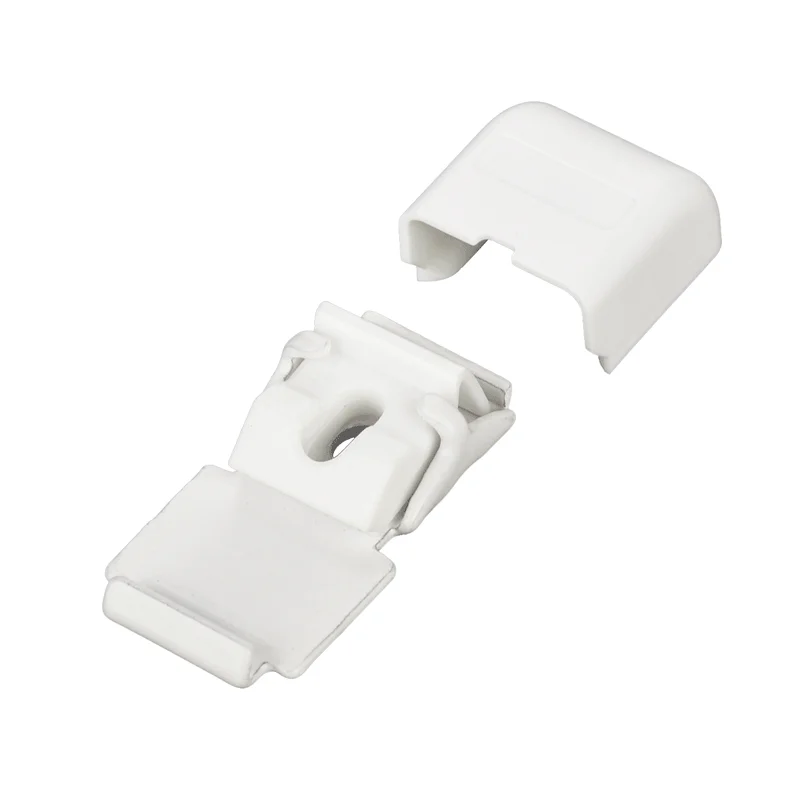 Good Quality Hotel Curtain Rod Components Windows  Rails Poles Parts Cover Cap for Smart Klick  White Metal Ceiling Bracket