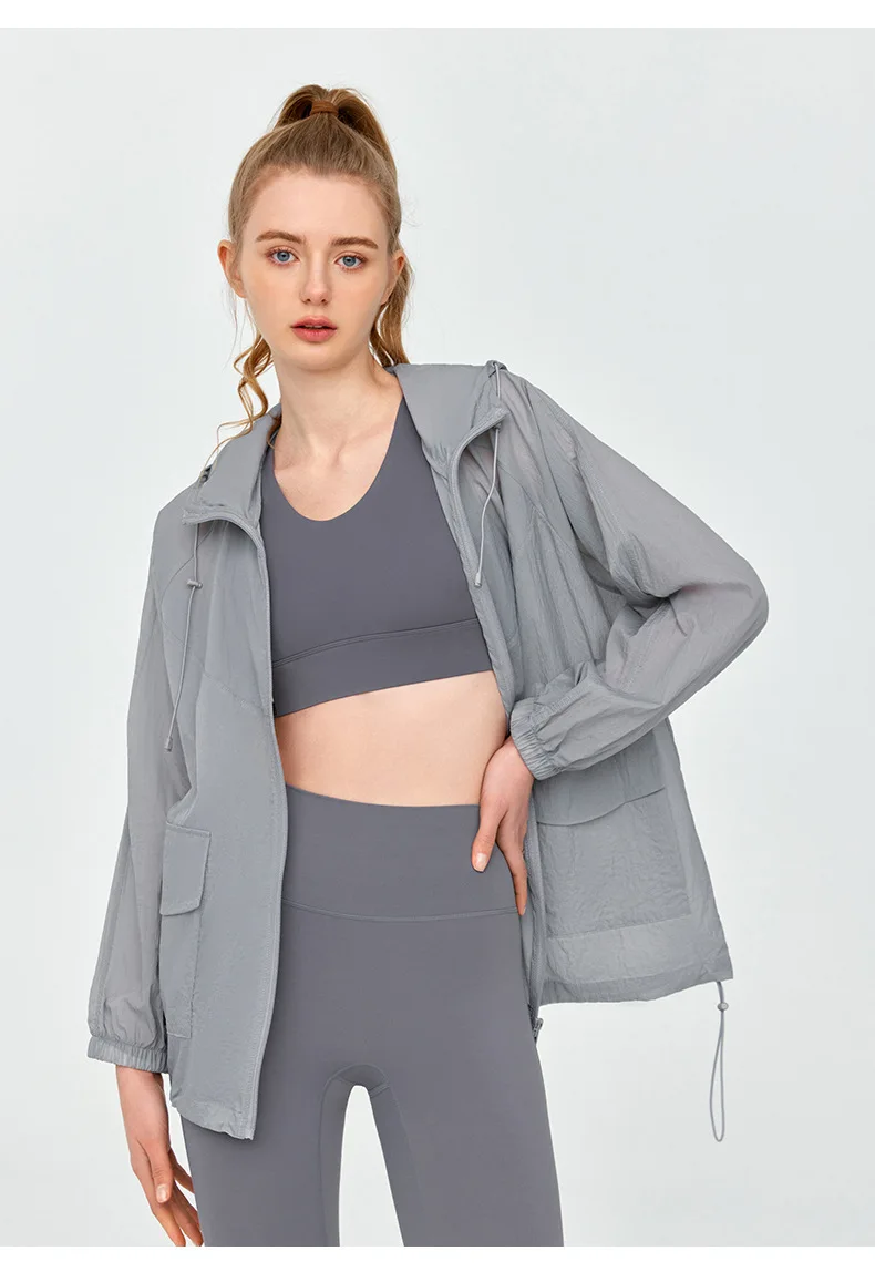 Легкая дышащая ветровка с длинными рукавами унисекс Солнцезащитная одежда свободный уличный солнцезащитный костюм