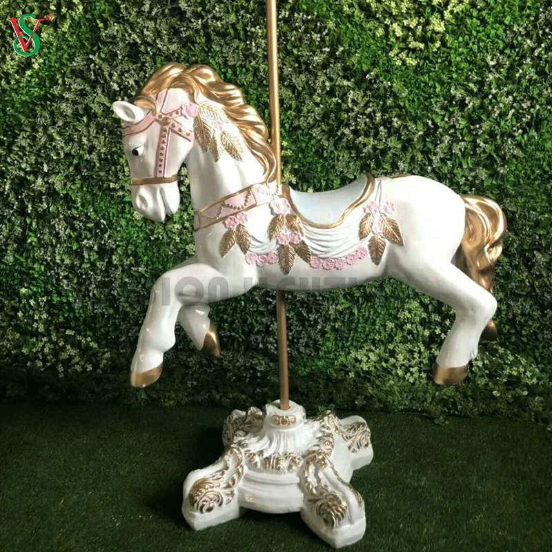 Zoo Theme Park Outdoor Decor 5 years Warranty Fiberglass Resin Horse Statue Motif Sculpture Light