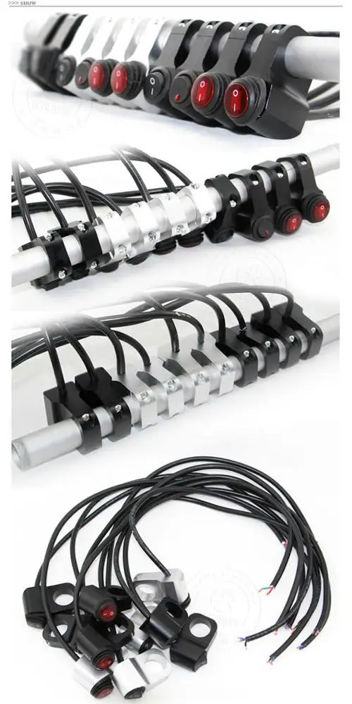 
KR-MS10 motorcycle kill switch Waterproof & Compact Diameter 22mm/25mm DC12V 16A custom motorcycle switches 