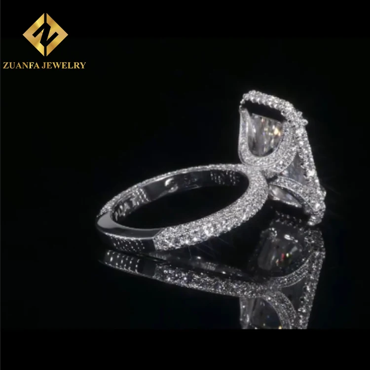 Factory Outlet 10K 14K 18K Gold Wedding Ring Real Gold Certified radiant Cut Lab Grown Diamond Rings Jewelry For Women