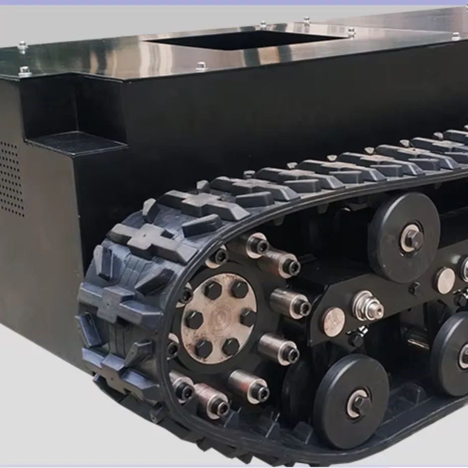 Electric Motor Chassis Rubber Track Undercarriage Chassis ATV Tracked Vehicle Rubber Track Platform with remote controller