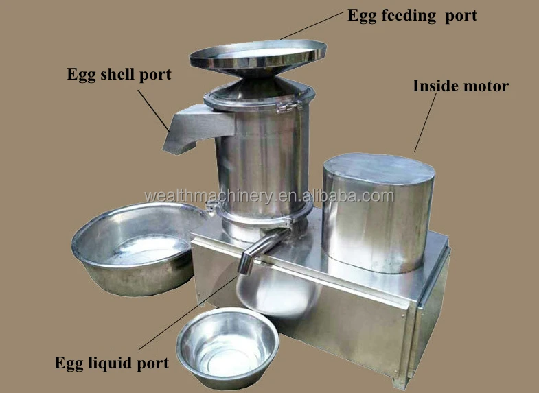 Fully automatic poultry egg shell and liquid separation machine chicken duck goose egg shell breaker egg separator machine