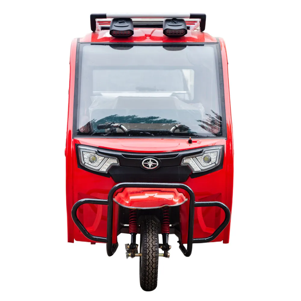 3 wheel electric tricycle tuktuk india taxi bajaj auto rickshaw extra-large space sightseeing enclosed electric tricycle