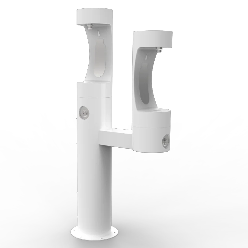 TL45 Pedestal dual outdoor  bottle filling stations and bottle fillers ideal for parks and recreational areas