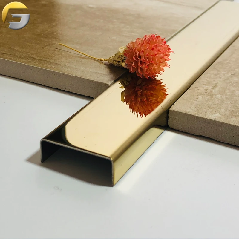 ZB0090 Stainless Steel Tile Trim Products Golden Metal Strips Product Golden Metal Strips