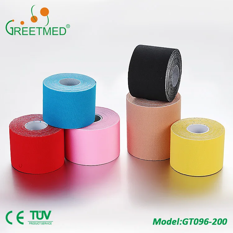 Zinc Oxide Red White Waterproof Roll Therapy Adhesive Medical Athletic Body Muscle Strapping Rigid Kinesiology Sports Tape