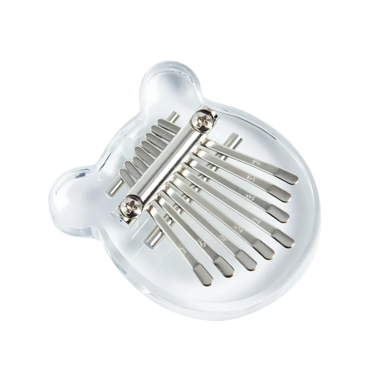 New 8-tone thumb piano transparent acrylic finger piano instrument mini Thumb Organ