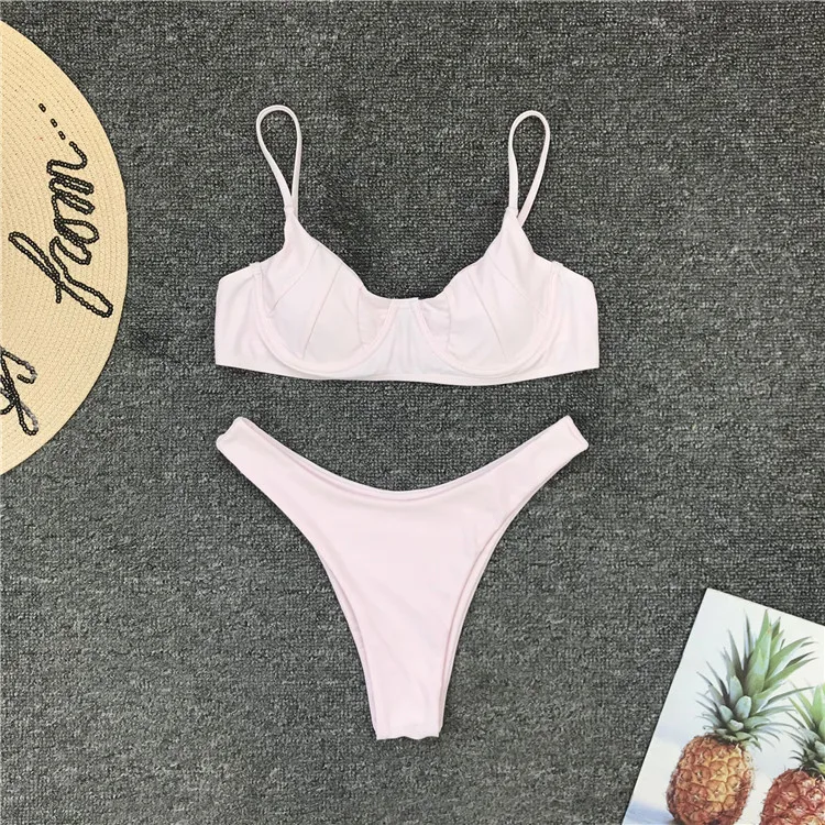 Cikini 2020 Crotchless Swimwear TwoPiece Swimsuit Sexy tight bikini