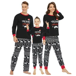 Cute Boys Girls Sleepwear Kids PJs Men Women 2 Pieces Pants Set Family Matching Print Christmas breathable Pajamas pyjamas