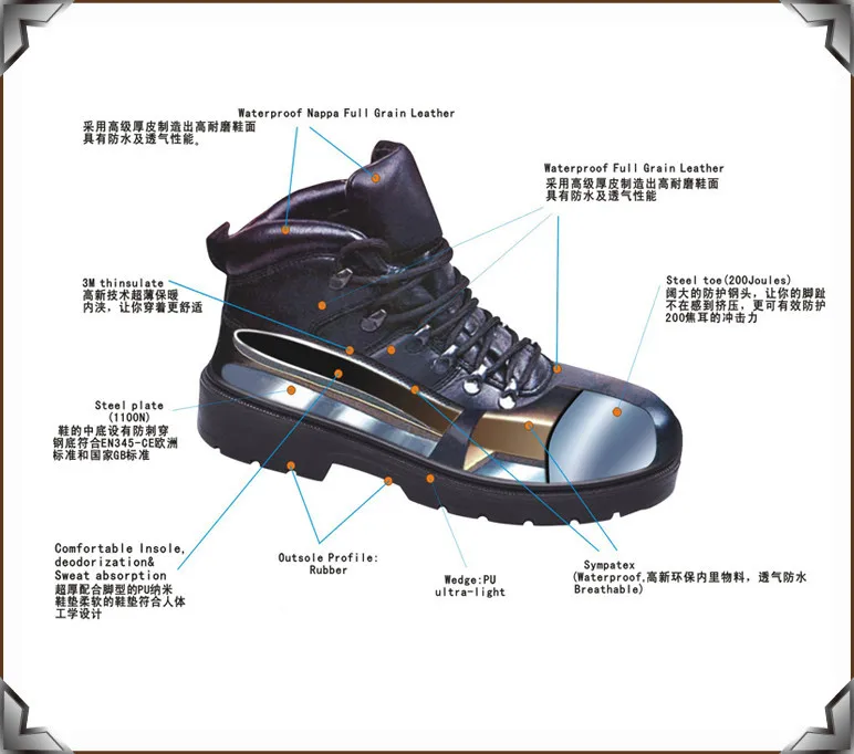 Manufacturer Safety shoe accessories men work shoes fashion sneaker steel toe safety shoes steel toe cap