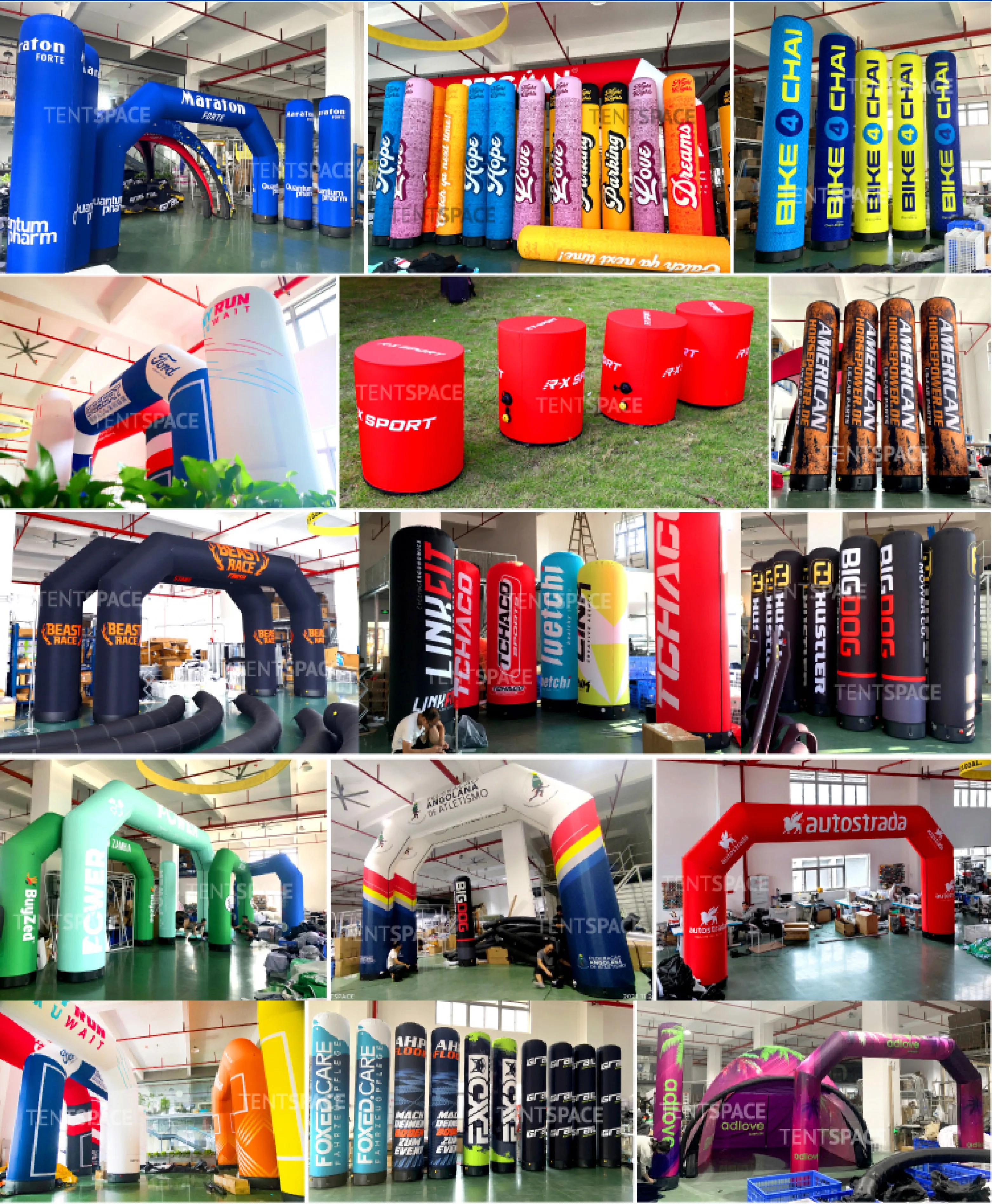 New Arrivals fire retardant 3M Oxford sealed air column inflatable advertising inflatables for outdoor advertising