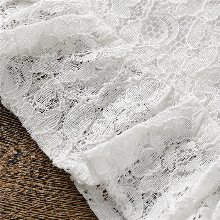 
Baby Girl Summer Clothing Sets white lace Top + Denim ruffle shorts 2pcs girls Outfits 