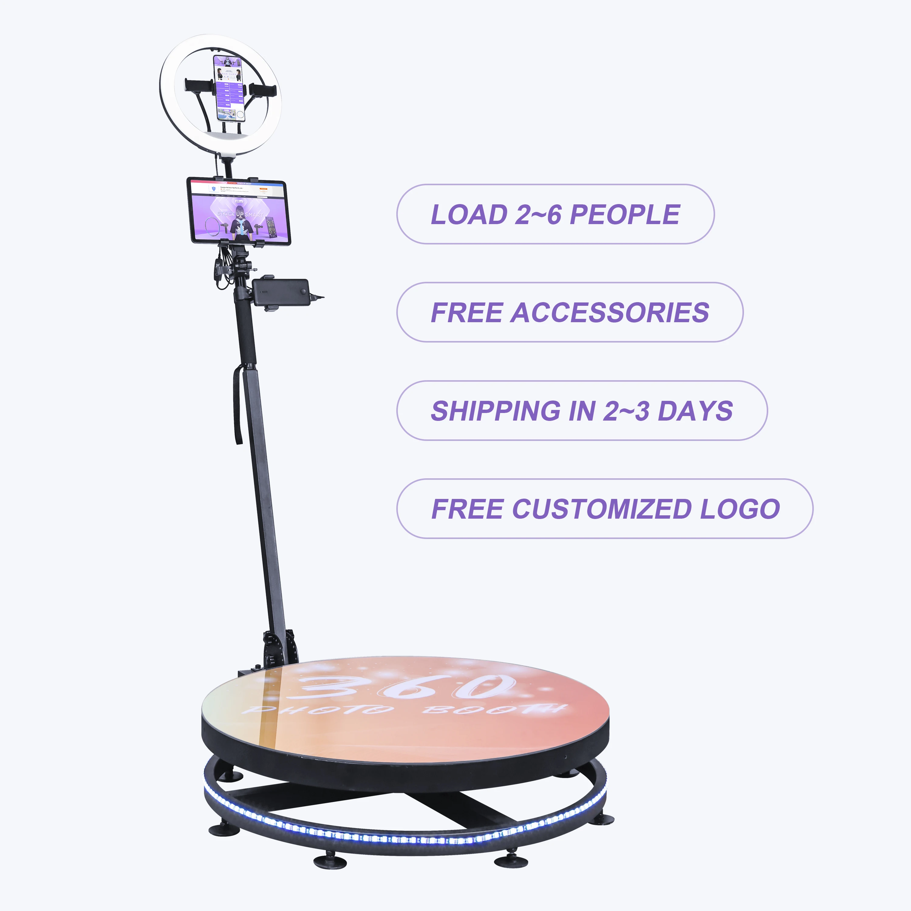 
Inflatable Selfie Mirror Event Social Accessories Birthday Party 360 XL Backdrop Photo Booth 