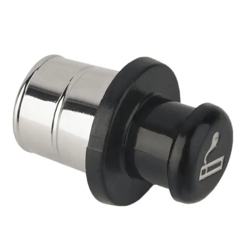 Secret Stash Car Cigarette Lighter Hidden Diversion Insert Pill Box Container Safe Storage Case (Black & Silver) For Wholesale
