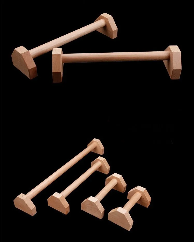Dip stands Solid Beech New design Gymnastics Parallettes Wood Handstand Bar Wooden Parallettes dip bar wood parallel Push Up Bar
