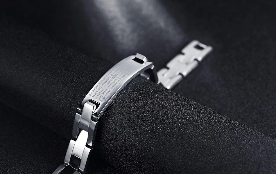 RINNTIN GTB37 Religious Christian Jewelry Jesus Cross Bracelet in Stainless Steel Jewelry Bracelet