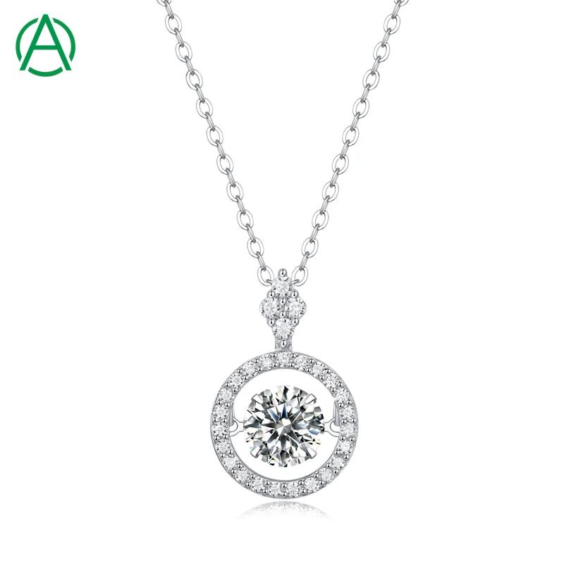 Custom Silver Jewelry Manufacturer Bling Moissanite Necklace Women