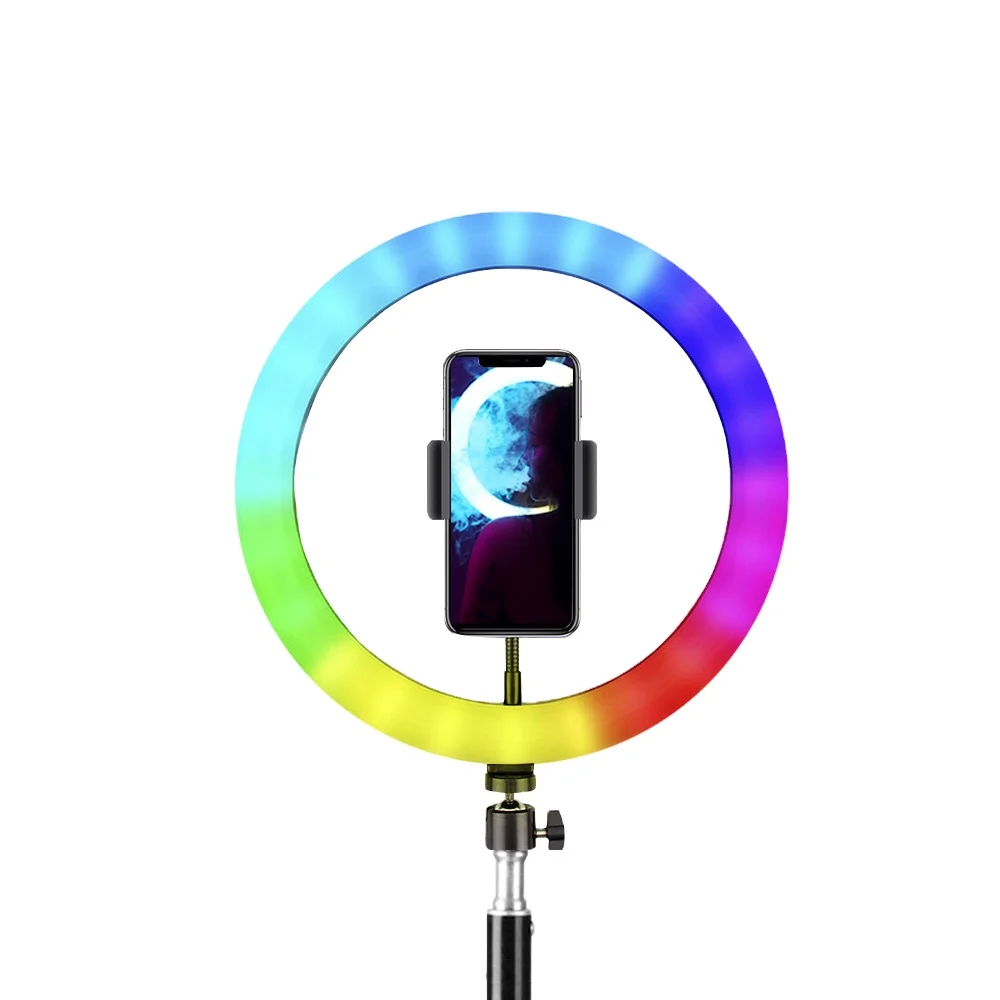 Selfie Ringlight Beauty Makeup Ring Light RGB Photography Shooting LED 26cm 3000-6200k BL-QL-250R USB 5V, 2A BLANCLITE Ce,rohs