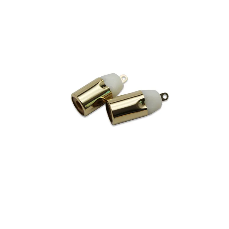  Factory Gold plated Brown White color audio female RCA jack