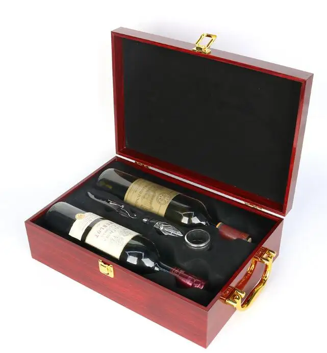 Hot selling high-quality gift-giving chess design 2-bottle wine box