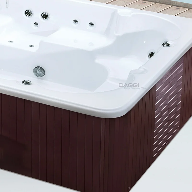 Contemporary Design 3 M Outdoor Heated Swimming Pool with Acrylic Jacuzzi for Hotels and Villas Surfing Spa