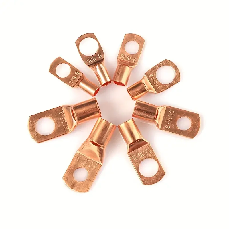 120 pcs  Terminal Wire Welding Cable End Connector Bare Copper Battery Lug