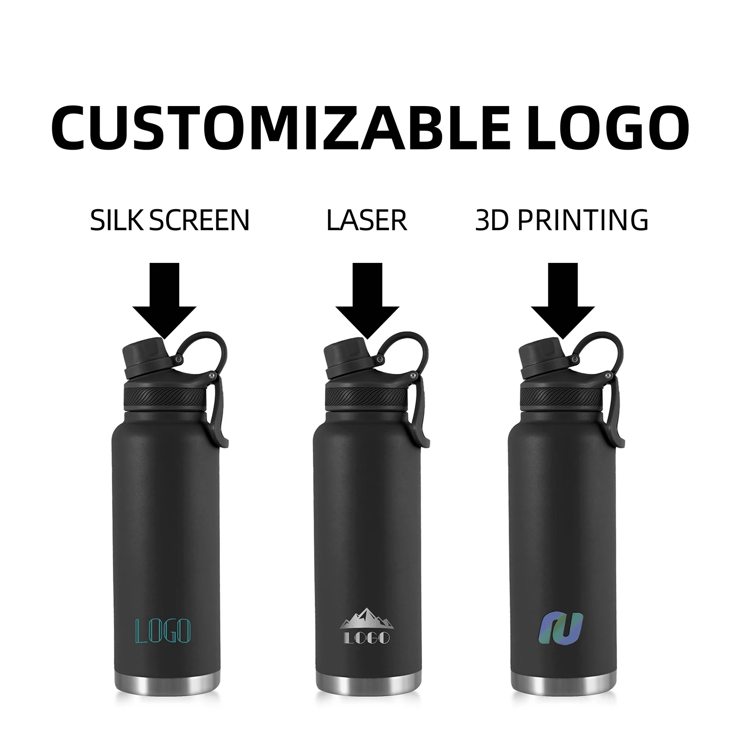 32OZ double wall  vacuum insulated stainless steel water bottle metal vacuum flask stainless steel sports water bottle