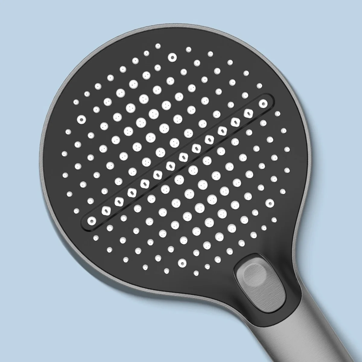 Y12507YQ 59 Single-Current Limit 10-Stage Electroplated H20+AIR Shower Head with Integrated 59 Refined Copper Body Bathroom Use