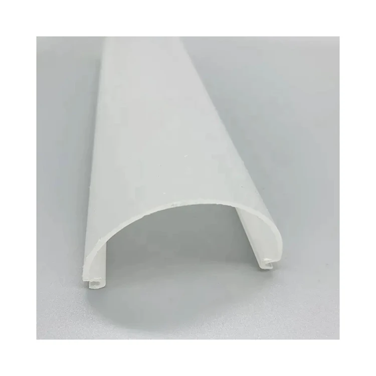 Factory Sales Custom Led Plastic Lampshade Clear Plastic Led Light Diffuser PVC Metal Fitting Housing Cover