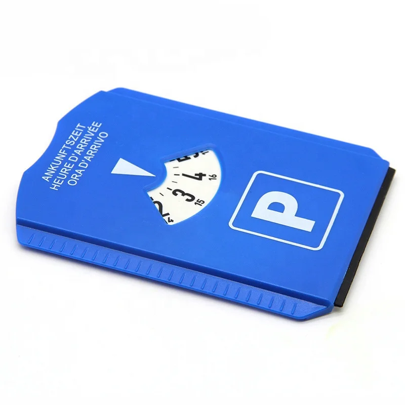 3 in 1 Blue Auto Parking Disc Custom Promotion Parking Disk Ice Scraper