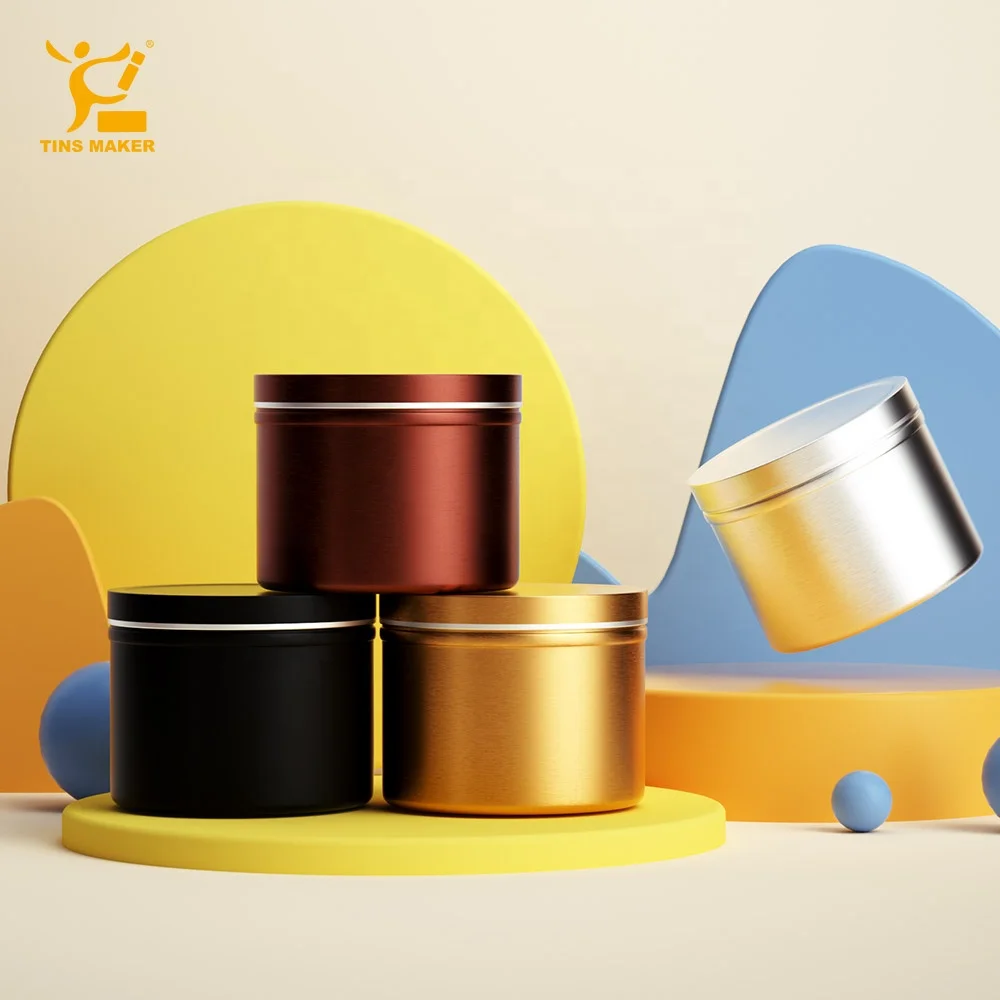 Deep Round Tin Cans seamless tin box drawn Factory Wholesale 8Oz Candle Packaging Container Tin Can