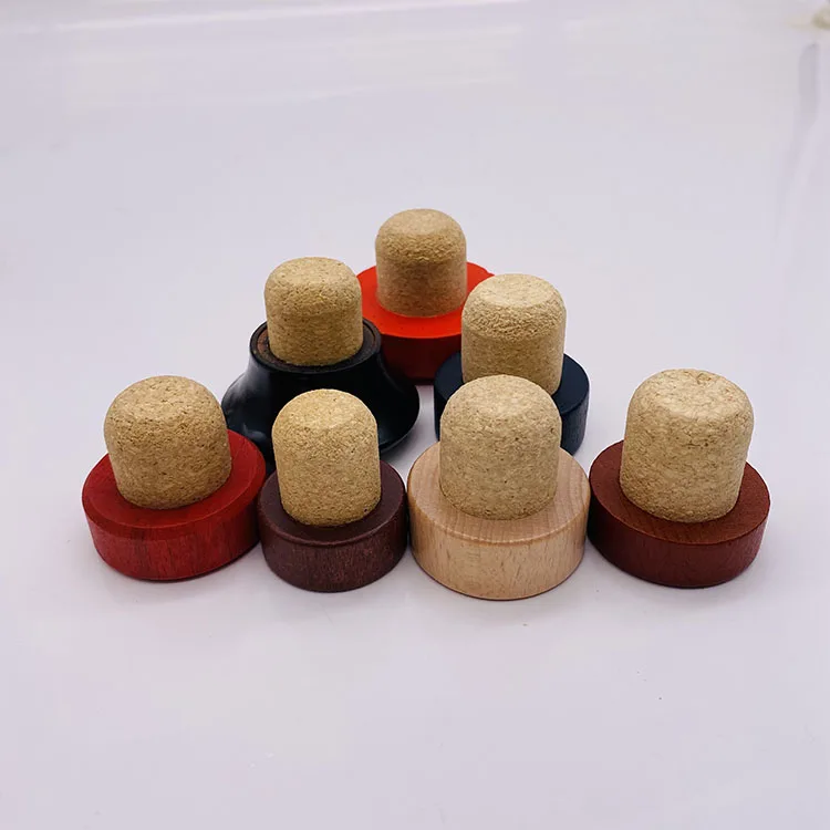 Factory Direct Sale Custom Bar Top Cap T Shape Cork Whiskey Bottle Stopper With Logo