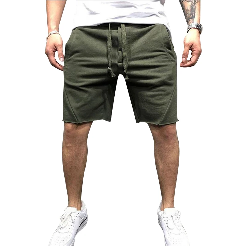 Summer Mens Shorts Outdoor Sweat Shorts Fashion Streetwear Fitness Plain Fleece Drawstring Shorts for Men Wholesale S-XXX S00671