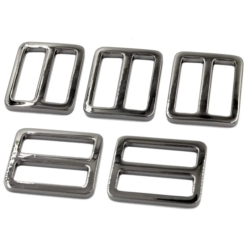 Gun Metal Zinc Alloy Slider Tri-Glide Buttons Webbing Strap Tri Glide Adjustable Buckle BELT Fasteners