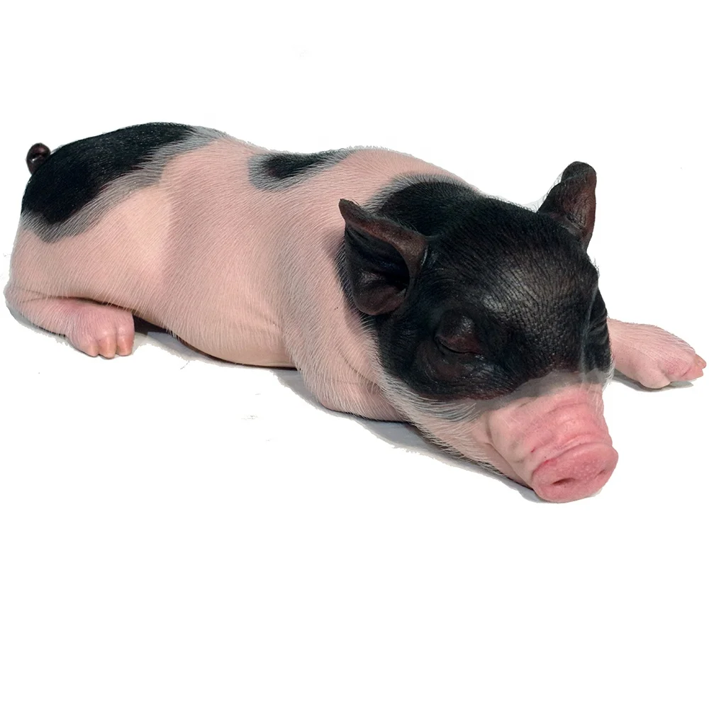 Custom Made MINI Realistic Silicone Piggy Life Size Animals Silicone Resin Sculpture for Gifts