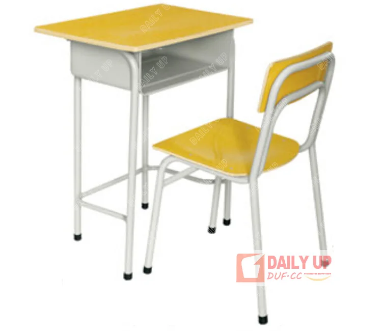 School Student Desk and Chair Fixed Child Bed Room Furniture Set Environmental Wooden Study Table Chair Designs