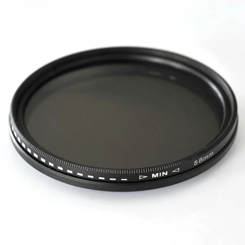 DSLR camera  Variable adjustable ND  filter neutral density  filter  ND2 to ND400 : 49 52 55  58 62 67 72 77 82mm