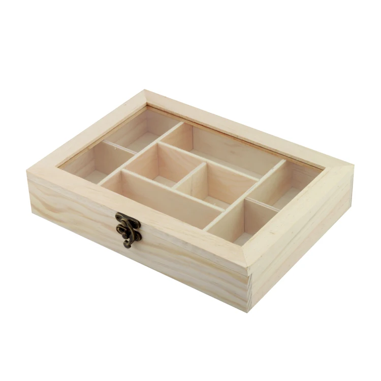  Wooden Box factory customized Custom Natural Wood Environment Paint Teabag For Tea