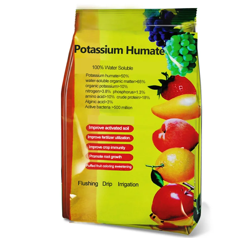 100% Water Soluble Bio-fulvic Humic Acid Seaweed Sotassium Fertilizer Flush Potash Fertilization For Plant