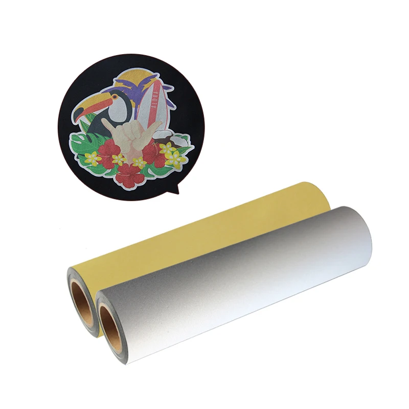 Qingyi print Iron on gold silvery printable heat transfer vinyl for t shirts Inkjet Printer